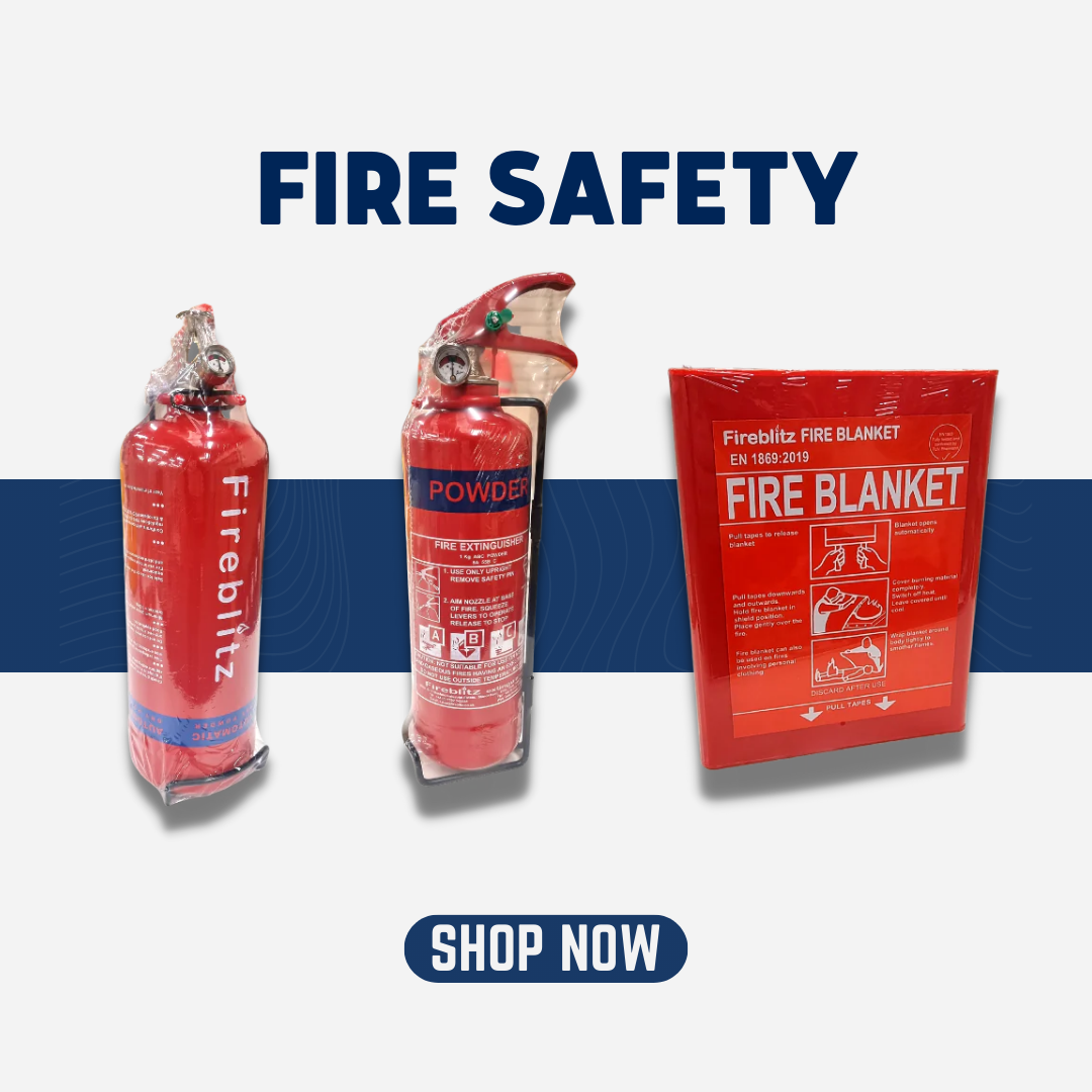 Fire extinguishers and fire blankets