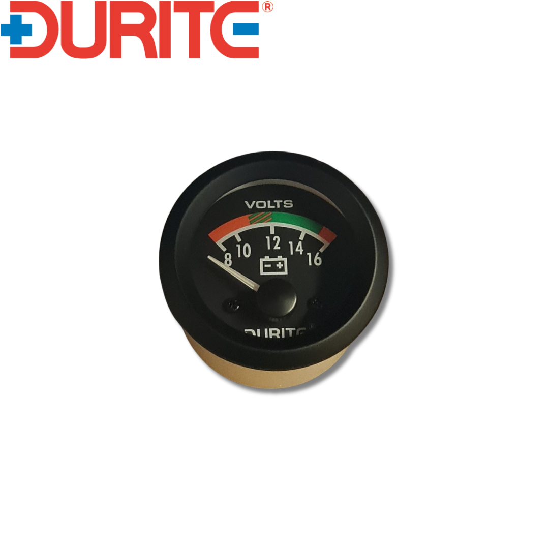 12v Illuminated Voltmeter - 52mm