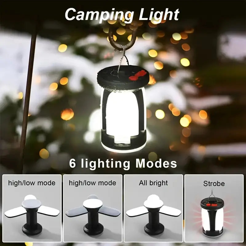 Ultra-Bright Solar Camping Light – 6 Modes, Foldable & Portable