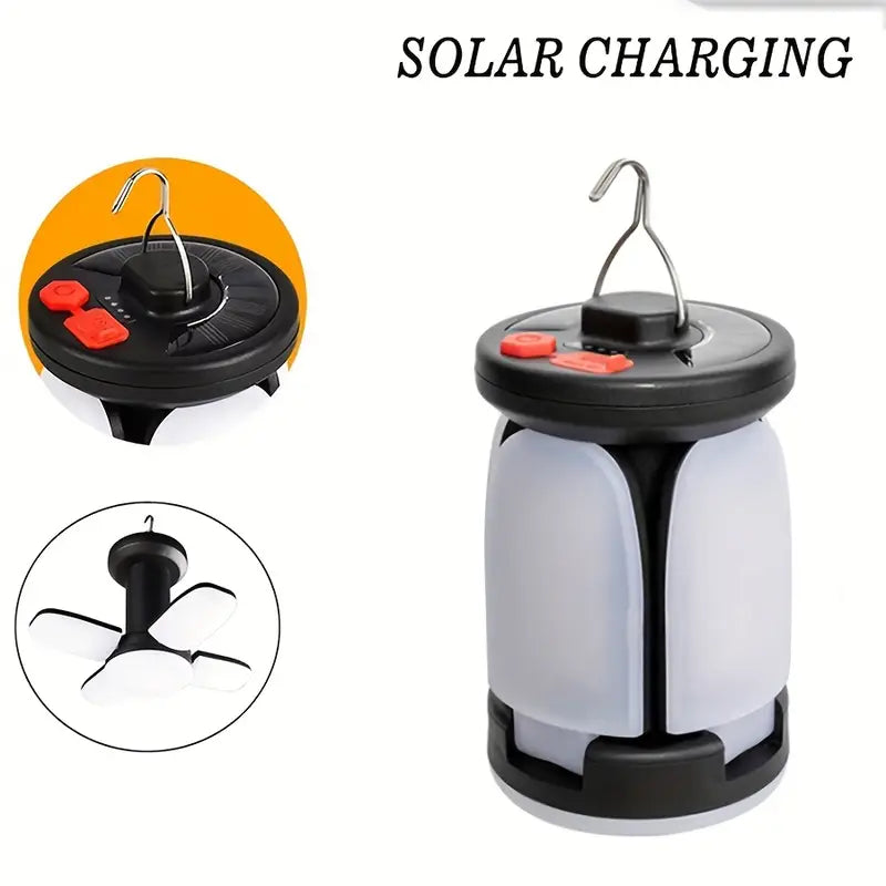 Ultra-Bright Solar Camping Light – 6 Modes, Foldable & Portable