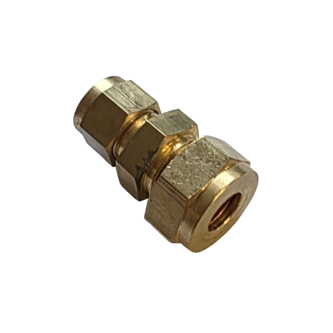 Brass Straight Coupling 1/4" to 3/8" Compression