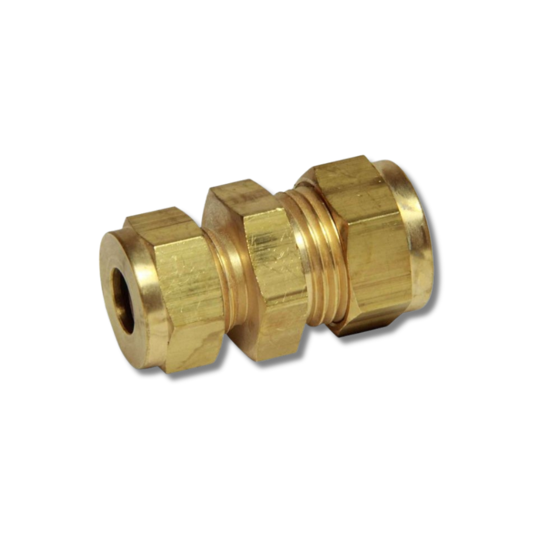 Brass Straight Coupling 3/8"to 1/2" Compression