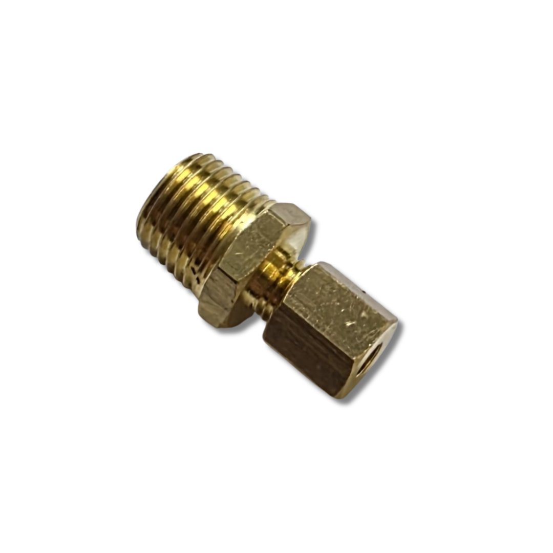 Brass Male Stud Coupling 3/16" x 1/4" BSP Taper