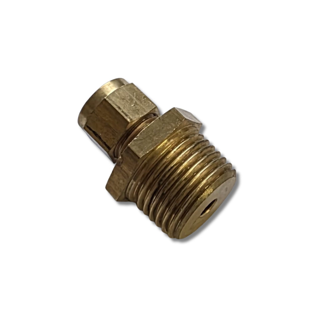 Brass Male Coupling 1/2" BSP Taper - 1/4" Compression