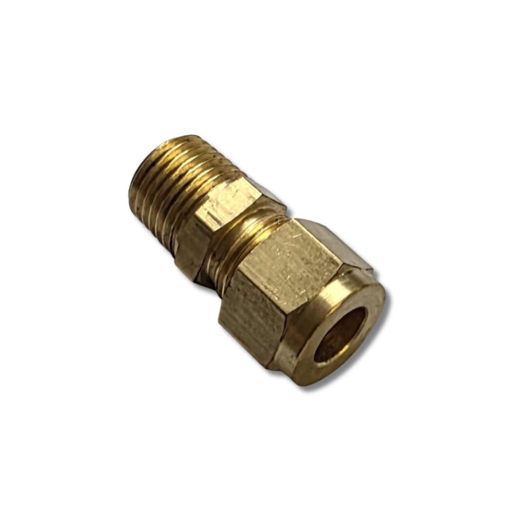 Brass  Male Coupling 1/4" BSP Taper - 5/16" Compression