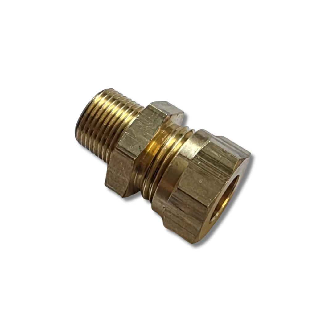Brass Male Stud Coupling 1/2" x 3/8" BSP Taper