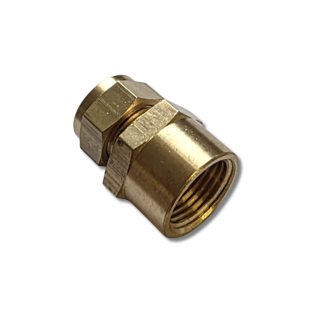 Brass Female Coupling (1/2" BSP to 3/8" Compression) - 1-17080