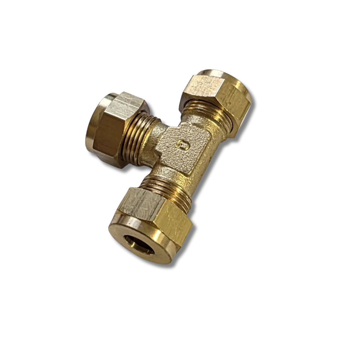 Brass Tee Coupling 3/8" x 3/8" x 3/8"