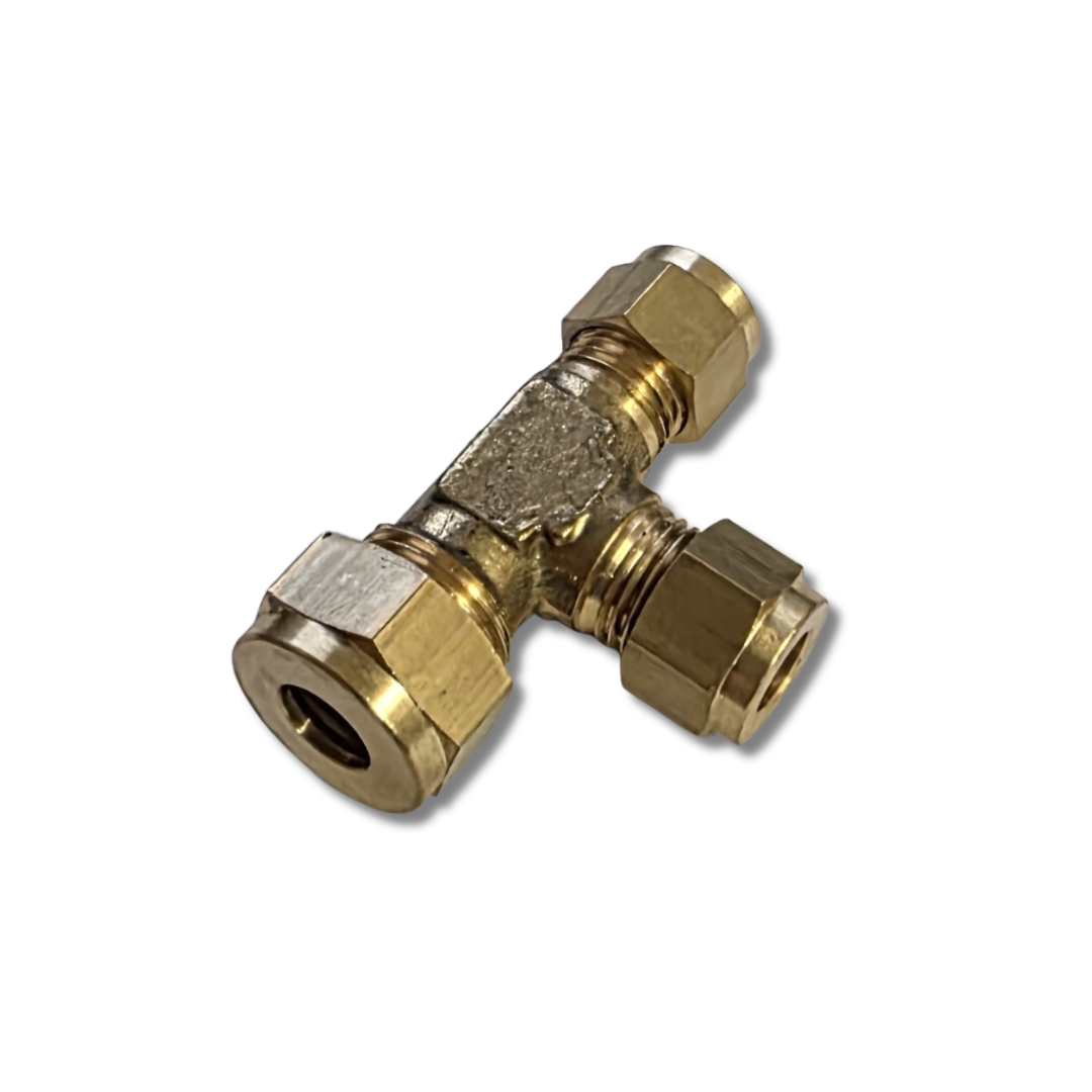 Brass Tee Coupling 3/8" x 5/16" x 5/16"
