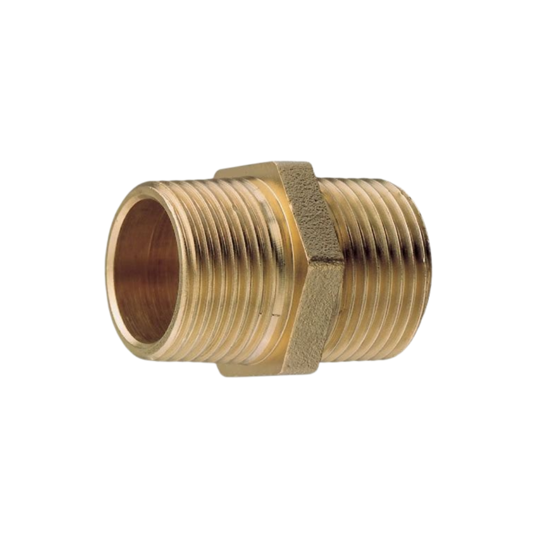 Brass 1/2″ BSP Male x 1/2″ Male Brass Equal Nipple