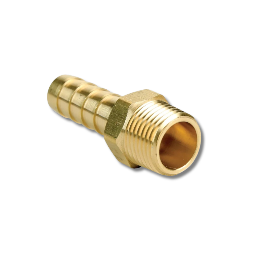 Brass Straight Hose Tail 1/8"BSP Male to 5/16" Hose