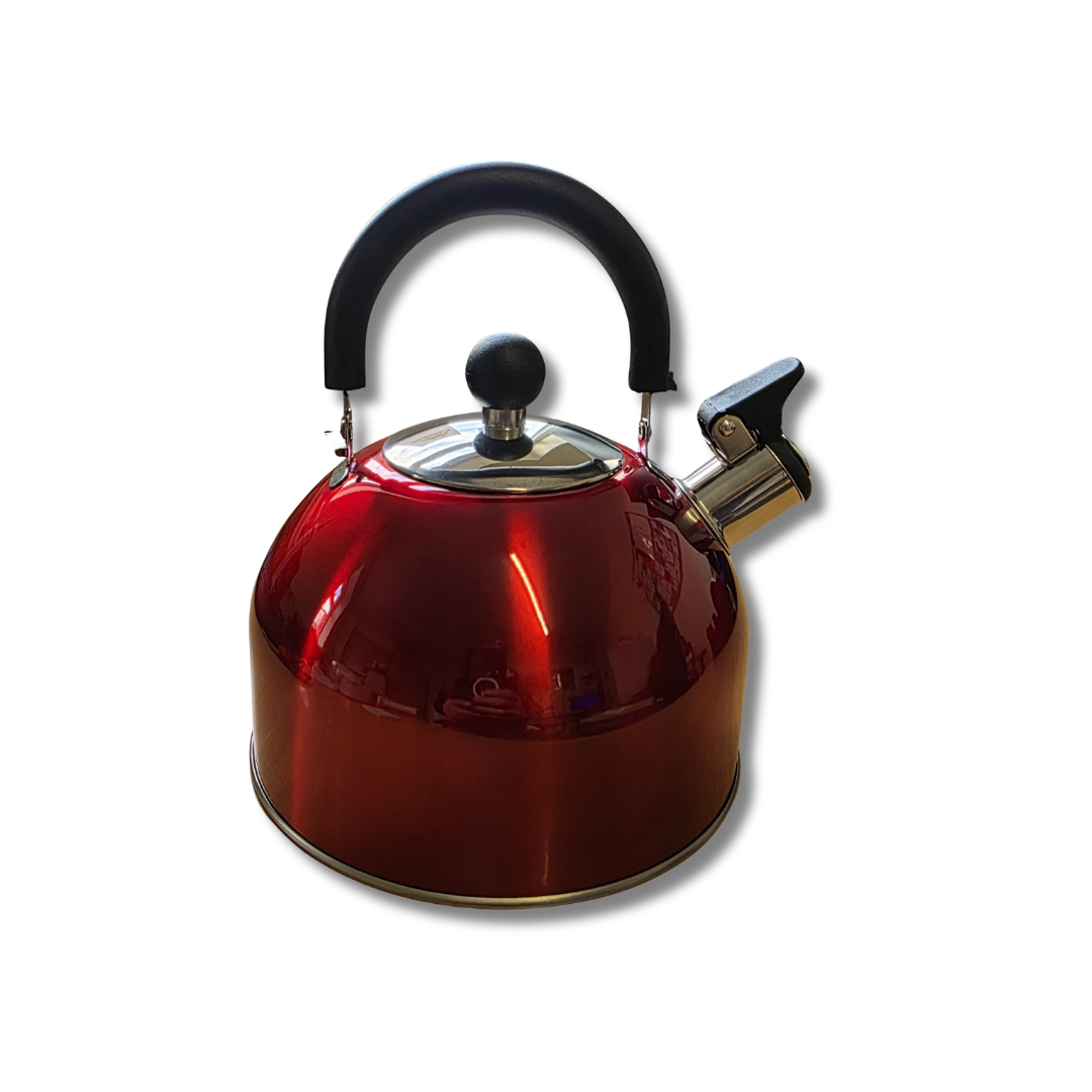 Stainless Whistling Kettle - 2.5L - Red