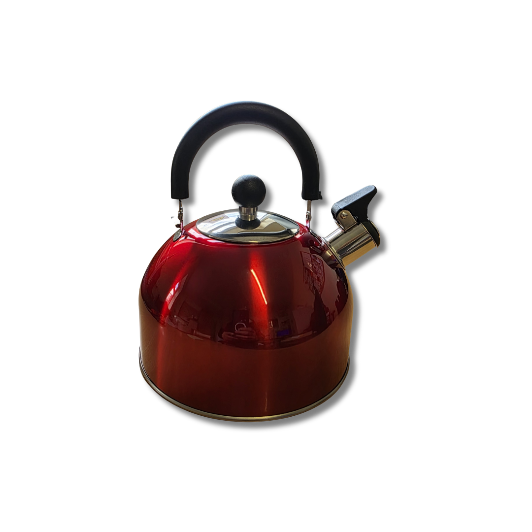 Stainless Whistling Kettle - 2.5L - Red