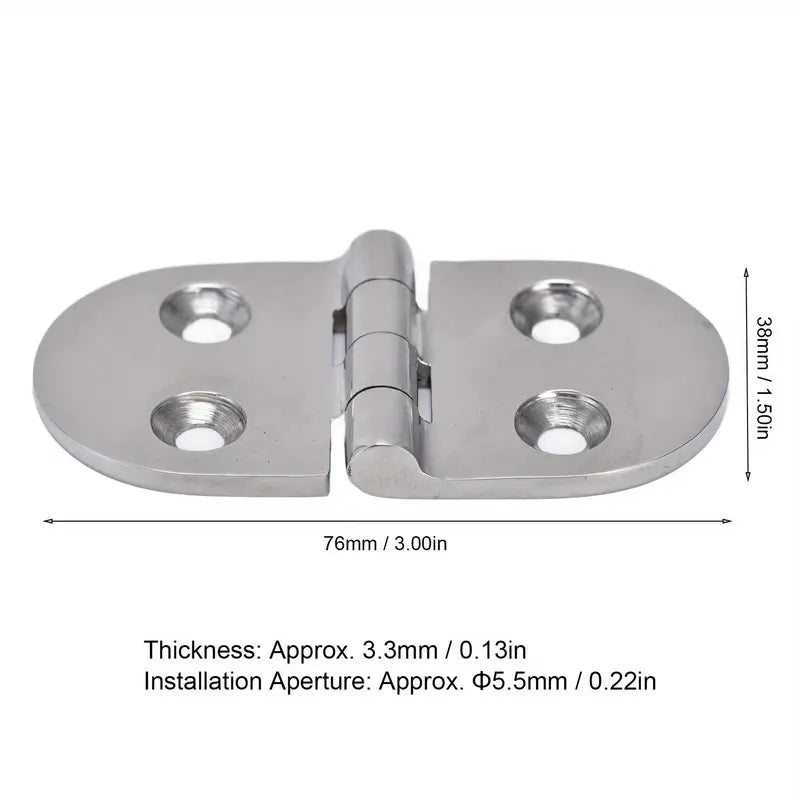 Marine Grade Hinges - 316 Stainless Steel, 4 Hole - 3 inch