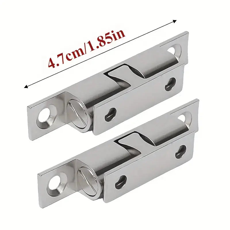 Furniture Door Ball Latch - Brass Double Roller  - 1.85 inch