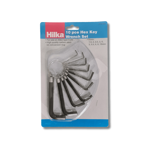 Hilka 10pce Hex Key Wrench Set