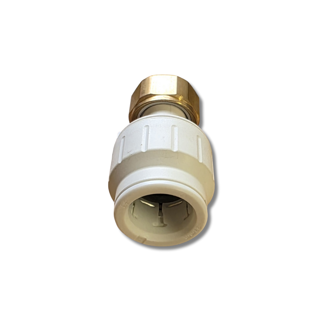 22mm Push-Fit x ¾" BSP Female Swivel Adaptor (Plastic to Brass)