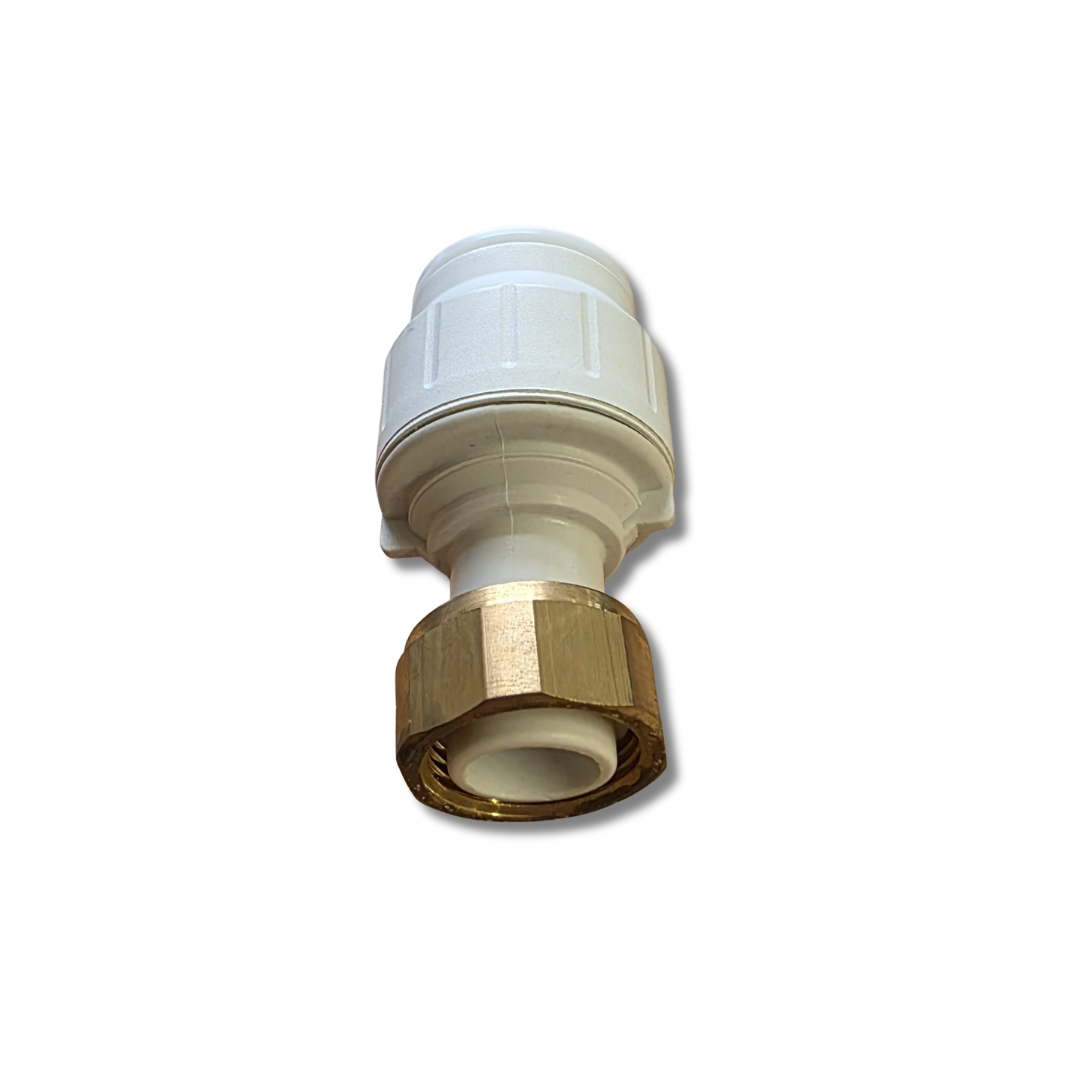 22mm Push-Fit x ¾" BSP Female Swivel Adaptor (Plastic to Brass)