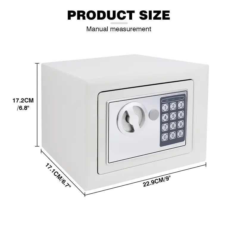 Battery/Key Operated Mini Safe - Grey or Stone