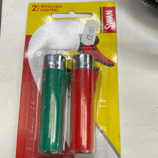 Swan 2 pack refillable lighters