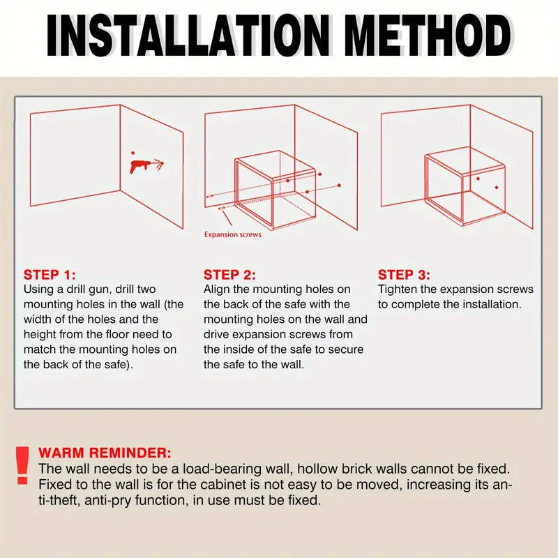 Battery/Key Operated Mini Safe - Grey or Stone