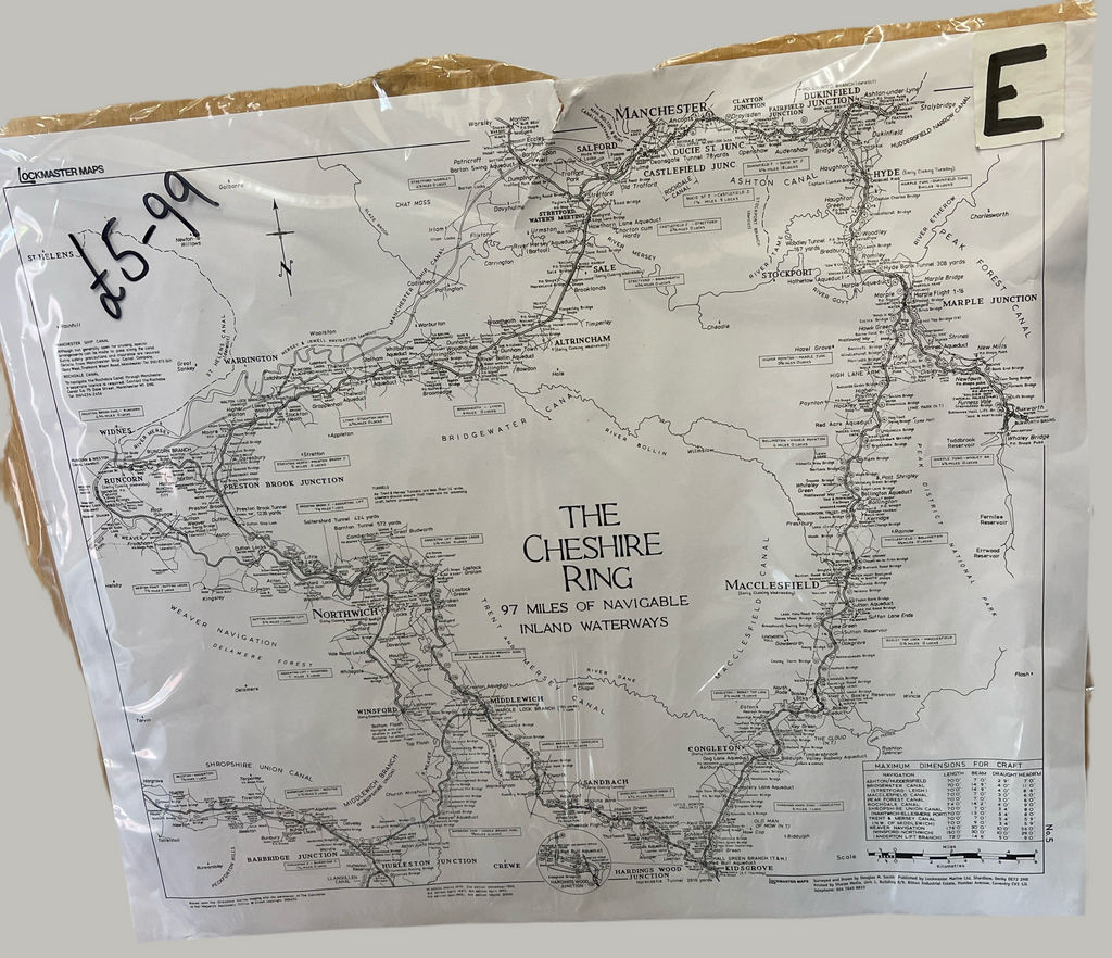 Cheshire Ring Map by Lockmaster Maps.