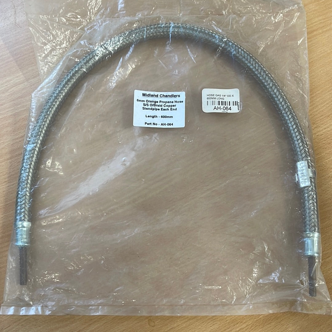 6mm Braided Gas Hose Standpipe each end AH-064