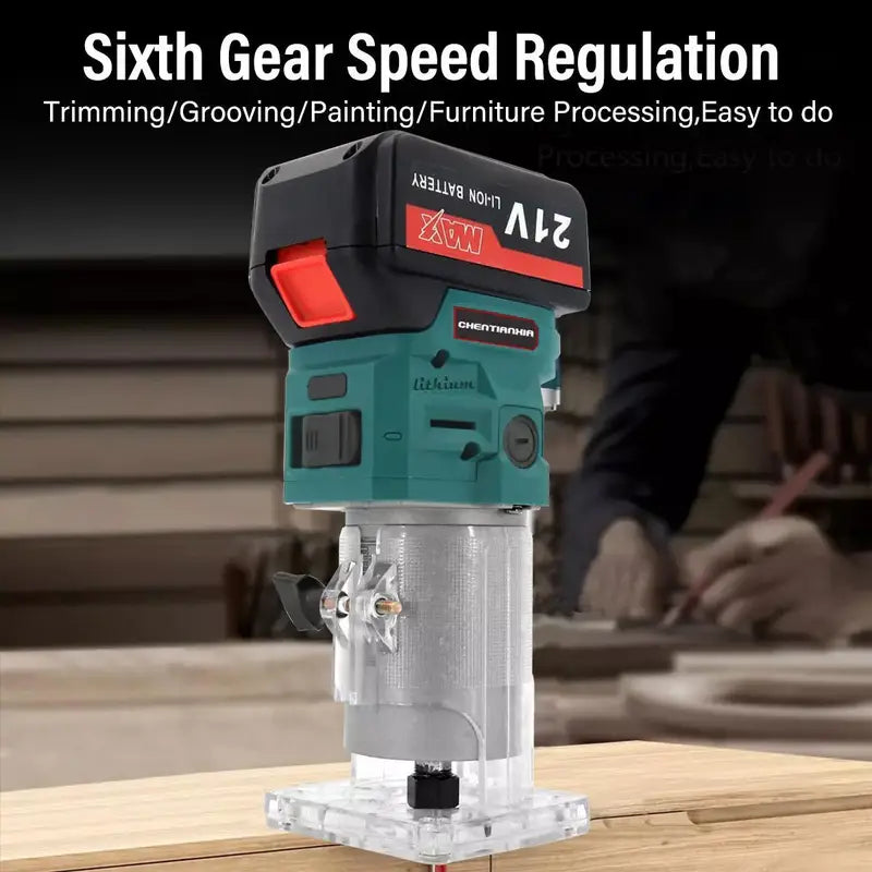 Cordless Wood Trimmer  – Hand Palm Router - 2 Batteries