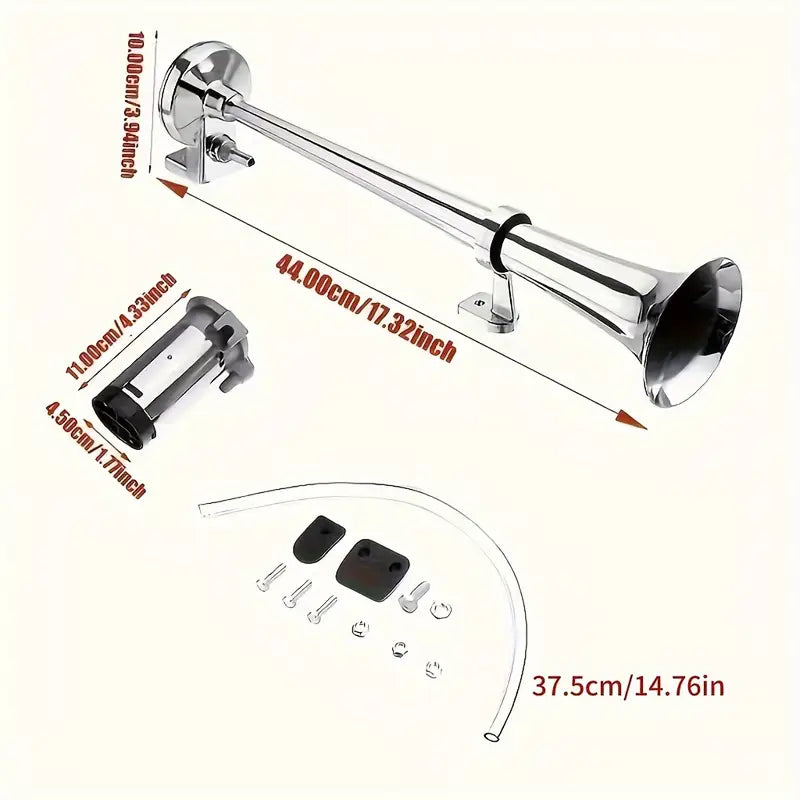 Trumpet Air Horn - 12V - Complete Set - ATR Operated