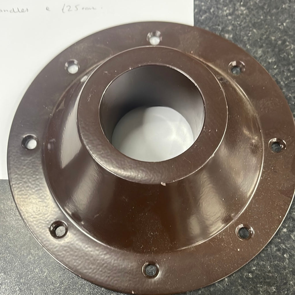 Pedestal Table Leg mount / Base Socket Brown metal (No Screws)