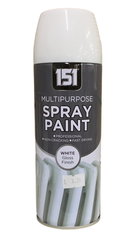 151 Multipurpose Spray Paint White Gloss Finish - 400ml