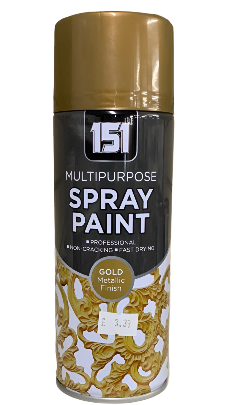 151 Multipurpose Spray Paint Gold Metallic Finish - 400ml