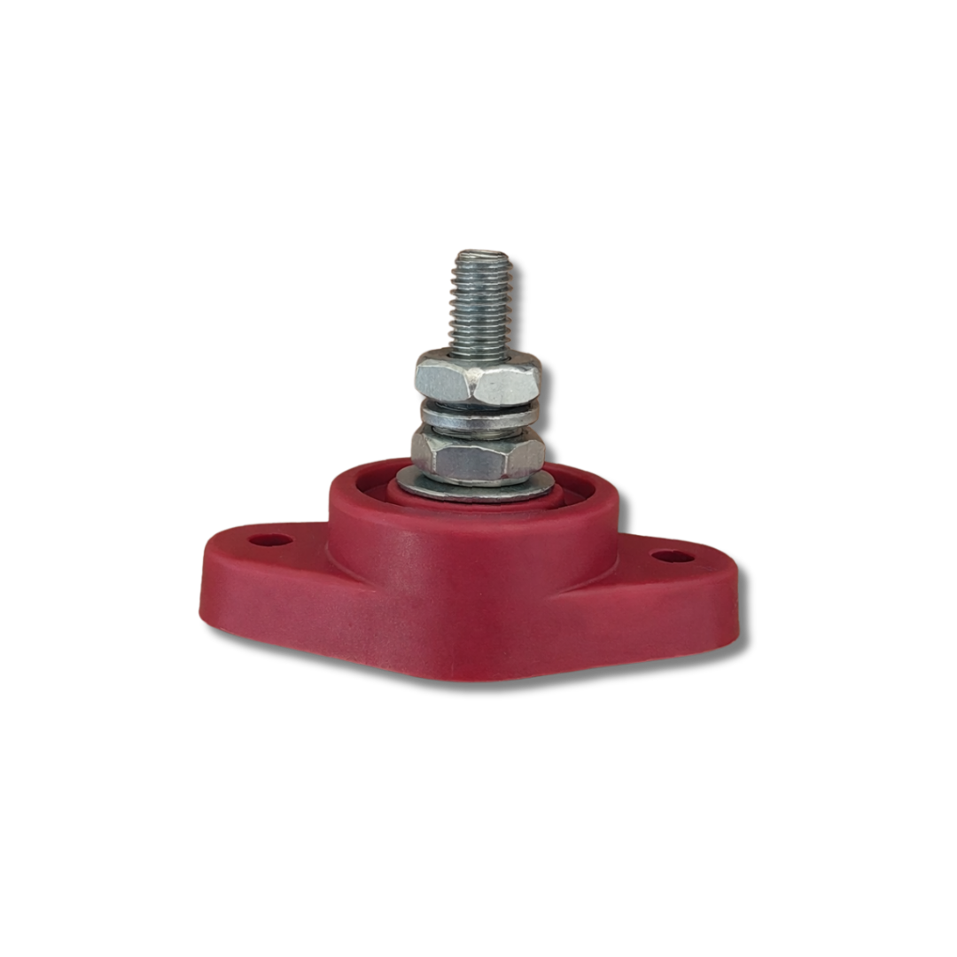 VTE 77137N02 Power Distribution Post 3/8" Large Base Red 160A Heavy Duty