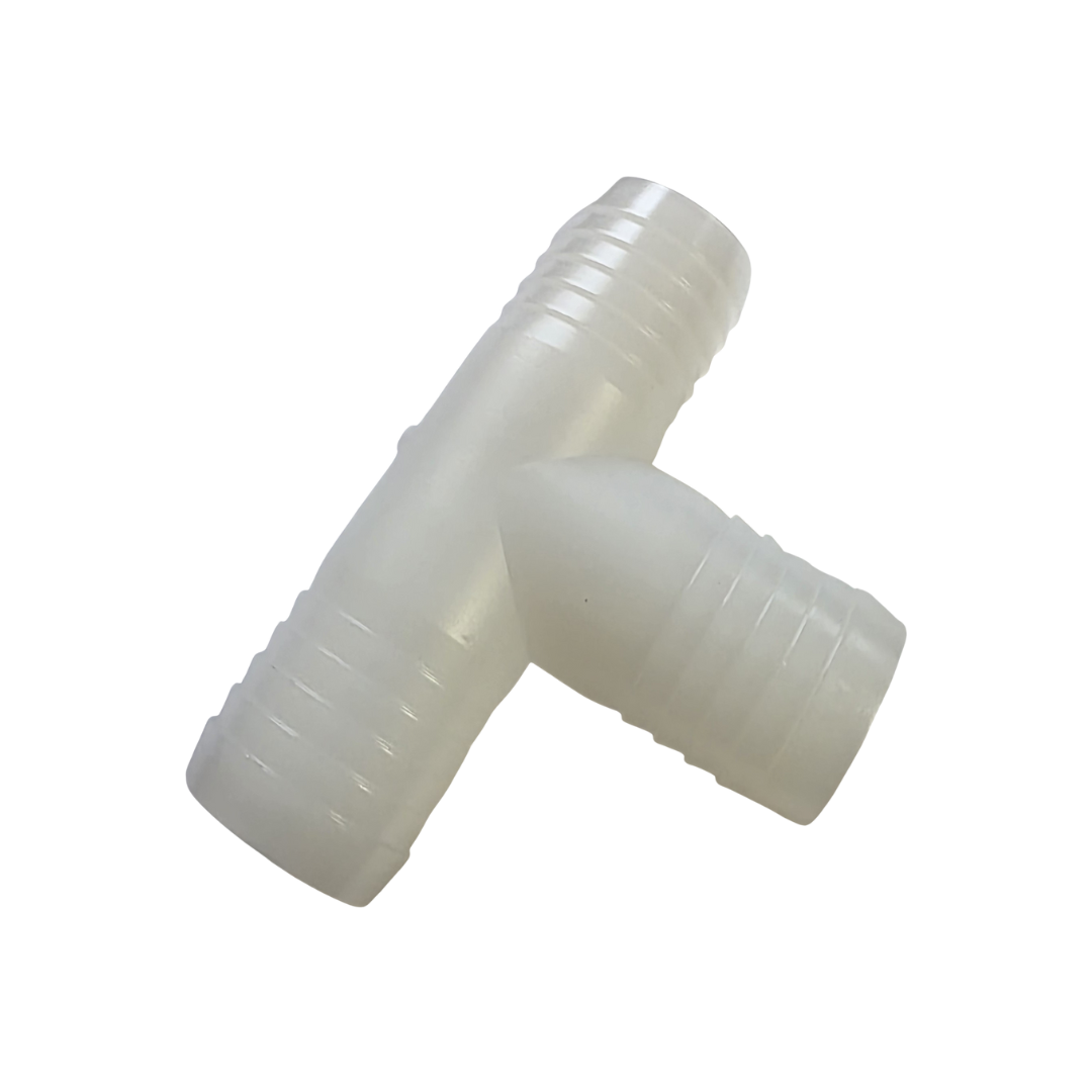 Plastic Tee 1” Hose Barbs