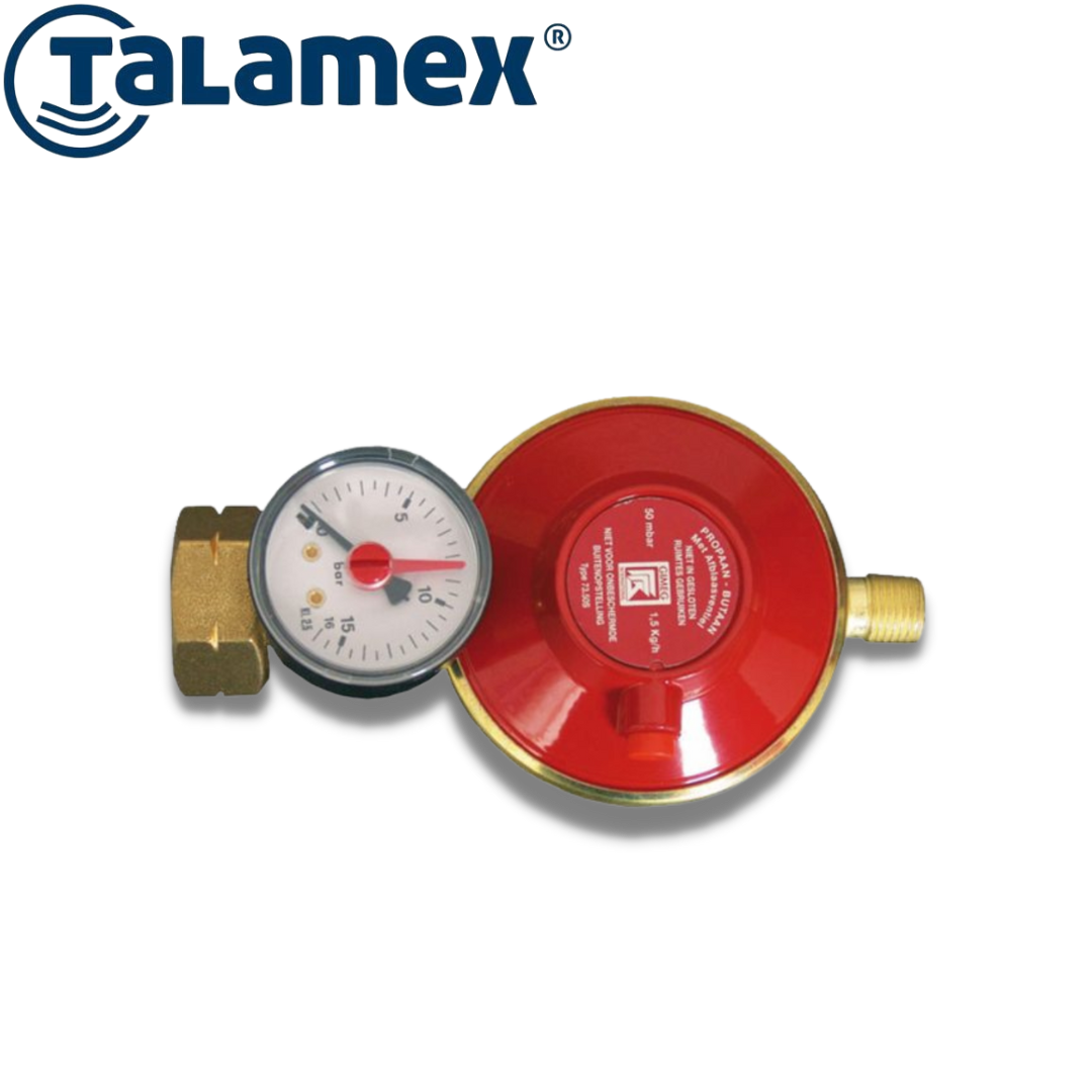 Universal Gas Pressure Regulator with Pressure Gauge