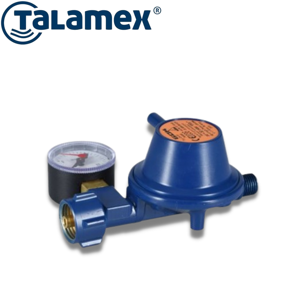 Gas Pressure Regulator Straight 50mBar with Manometer