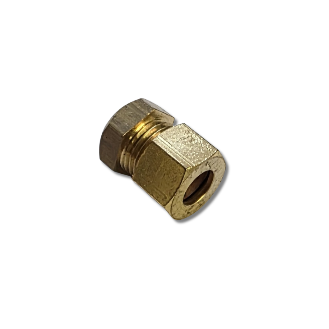 Brass Stop End with Compression Nut 8mm