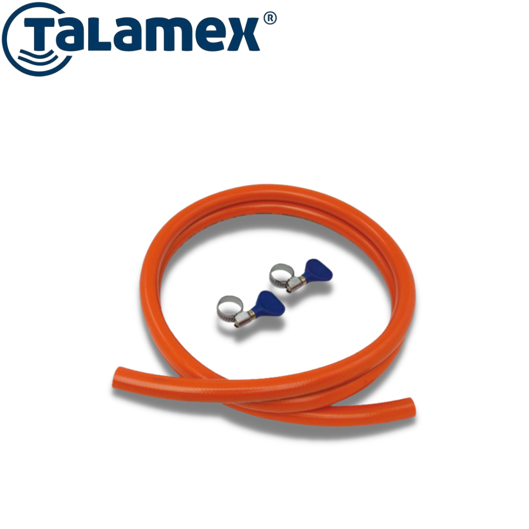 100cm Gas Hose with Stainless Steel Hose Clamps