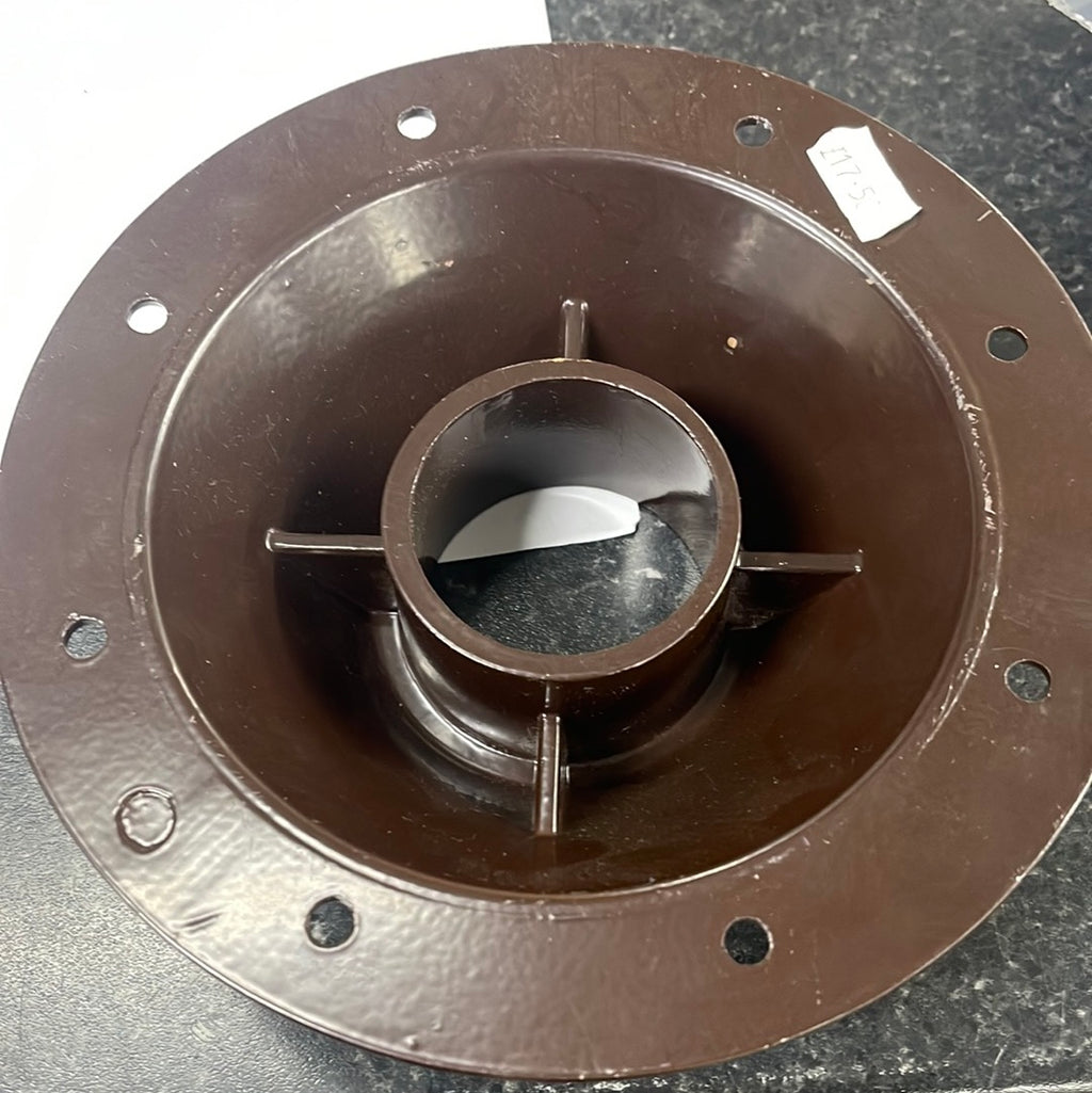 Pedestal Table Leg mount / Base Socket Brown metal (No Screws)