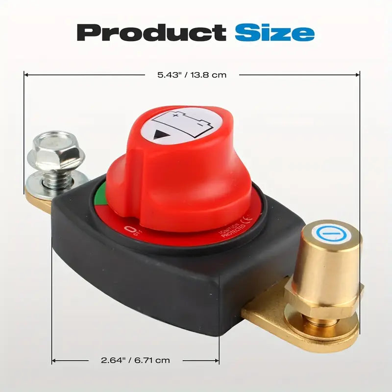 Battery Disconnect Switch - 12-48V On/Off Master Switch