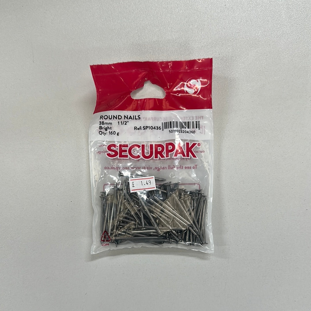 Securpak Round Nails - 160g pack