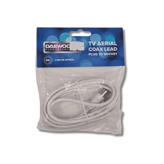 Daewoo Electricals TV Aerial Coax Lead (Plug to Socket)