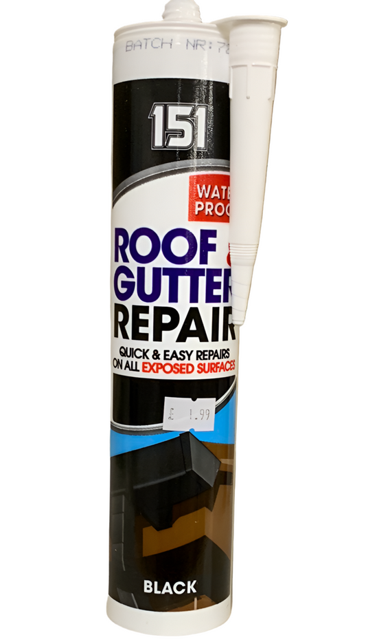 151 Roof & Gutter Repair Black - 280ml REDUCED TO SELL. EXPIRED 04/10/2022