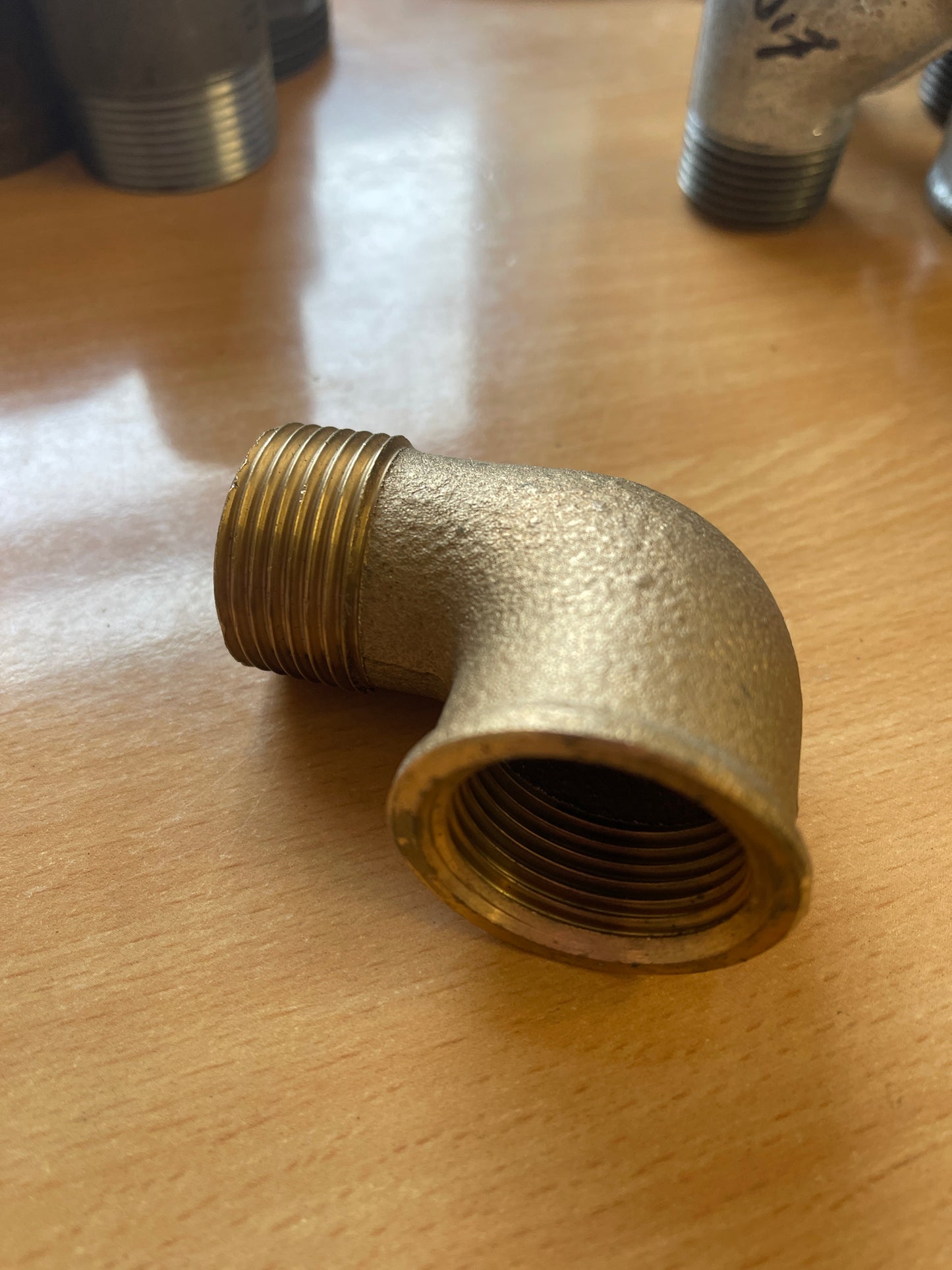 Brass 90 Elbow 1” female to 1” male