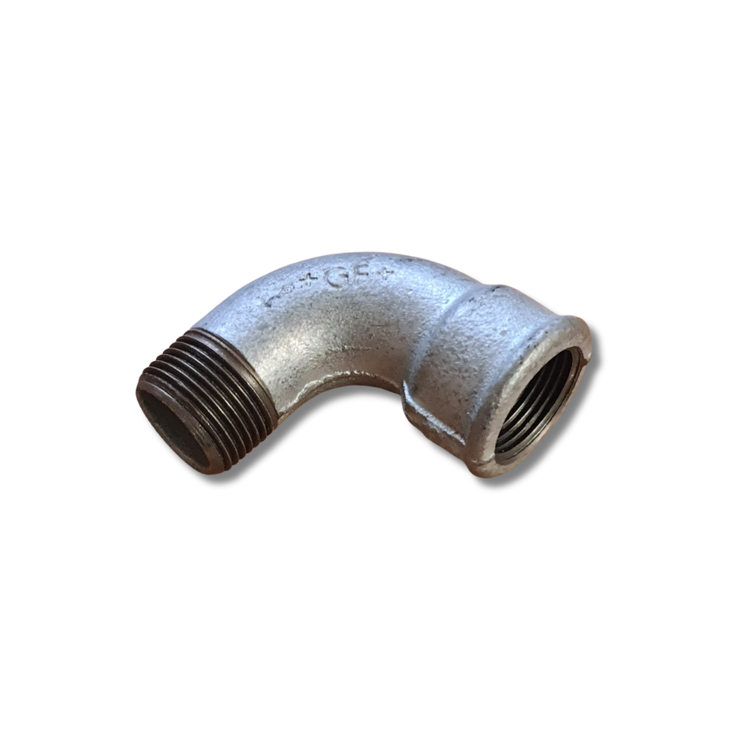GF - Bend 90 GF 1” Male to 1” Female- 
Georg Fischer Galvanised Malleable Iron Fitting, 90°