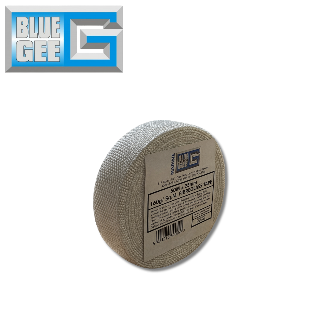 Blue Gee BG52050 Fibreglass Tape 50m x 25mm 160g Marine Fiberglass Repair Roll