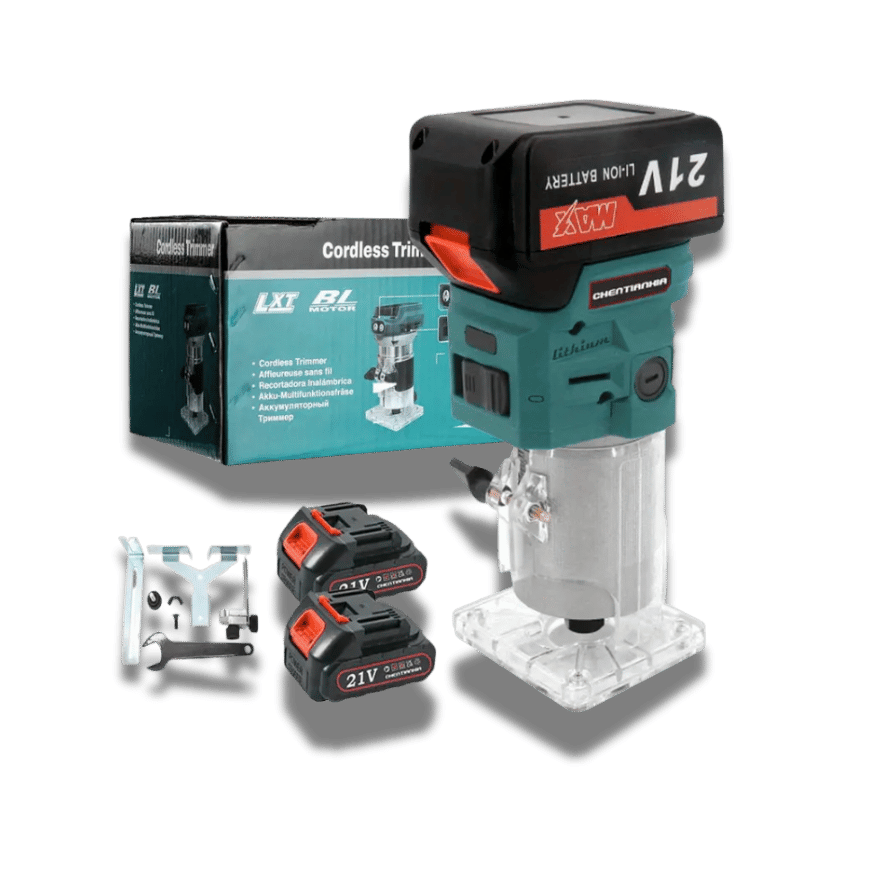 Cordless Wood Trimmer  – Hand Palm Router - 2 Batteries