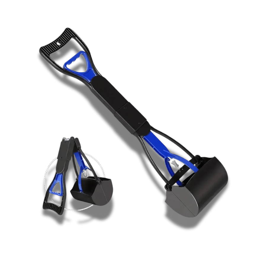 Long Handle Pooper Scooper – Blue, 60cm