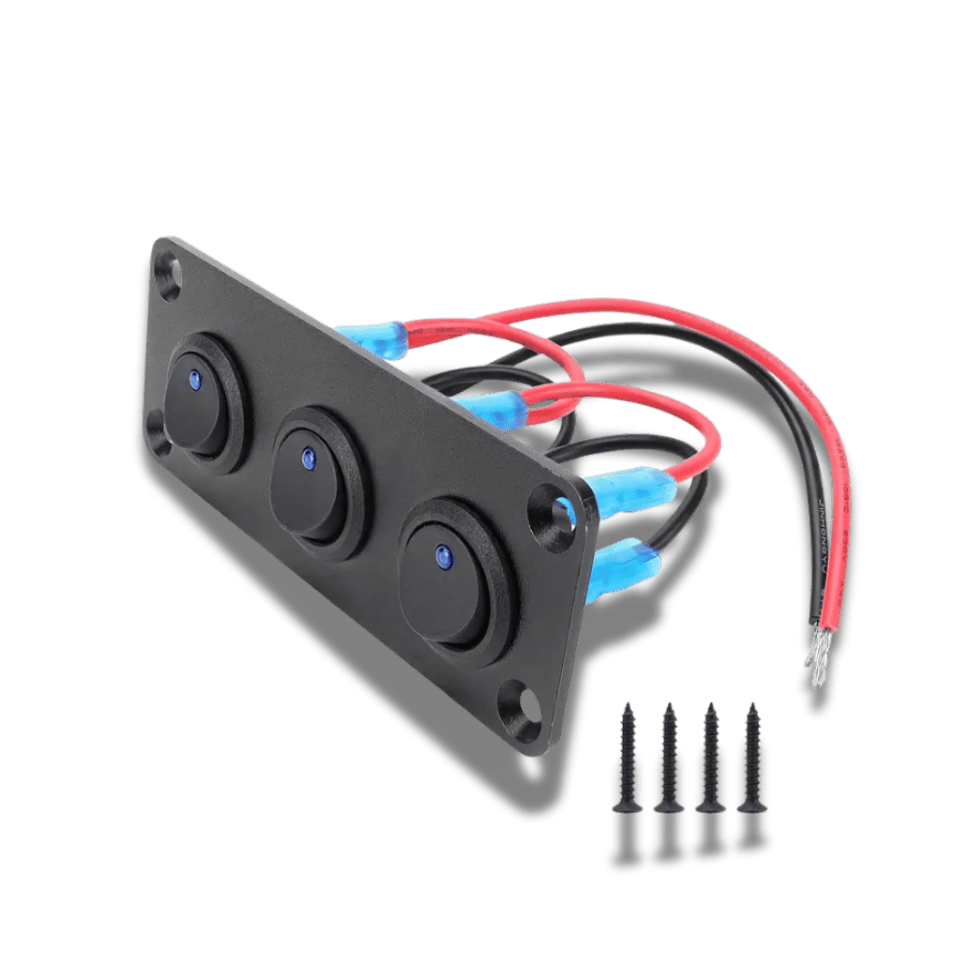 12V LED Rocker Switch Panel – 1/2/3/4/5/6 Way