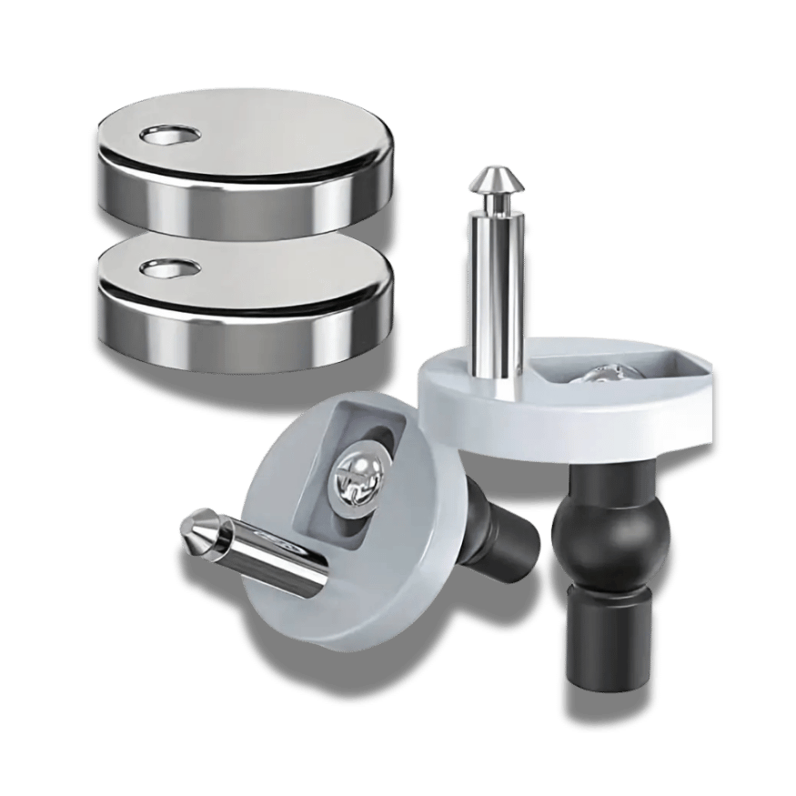 2-Pack Universal Stainless Steel Toilet Seat Hinge Set, Quick Release